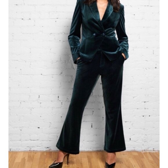 NEW! Universal Standard Velvet Blazer Jacket Forest Green SZ 12 - Picture 4 of 11